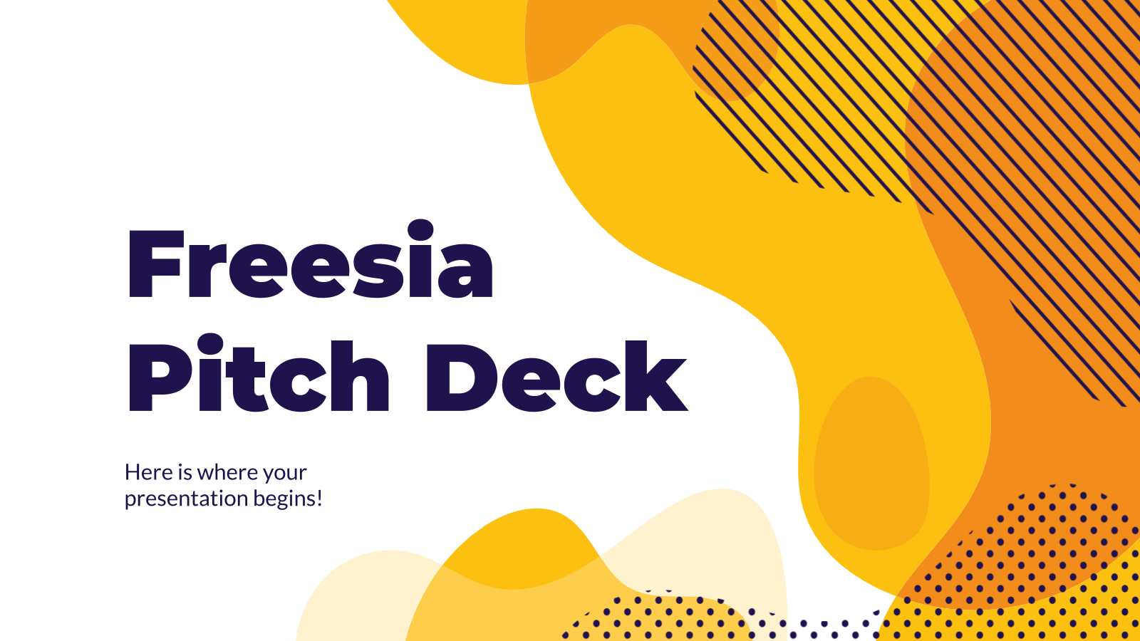 Freesia Pitch DeckPPT模板